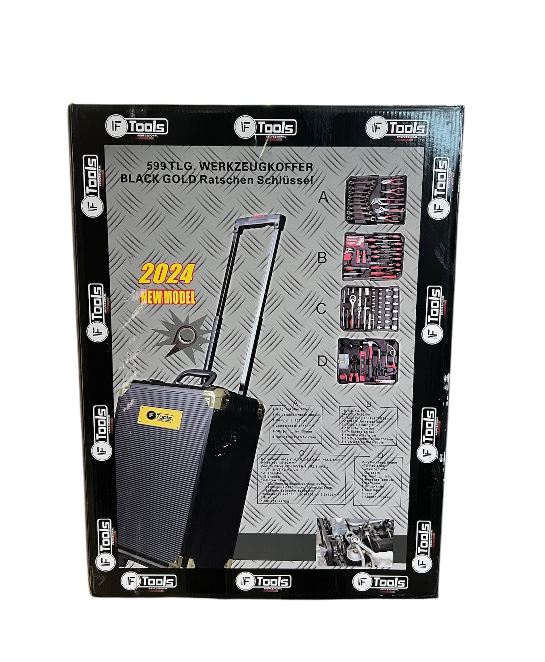 Εργαλειοθήκη 188 Τεμαχίων Καροτσάκι Εργαλείων Ftools