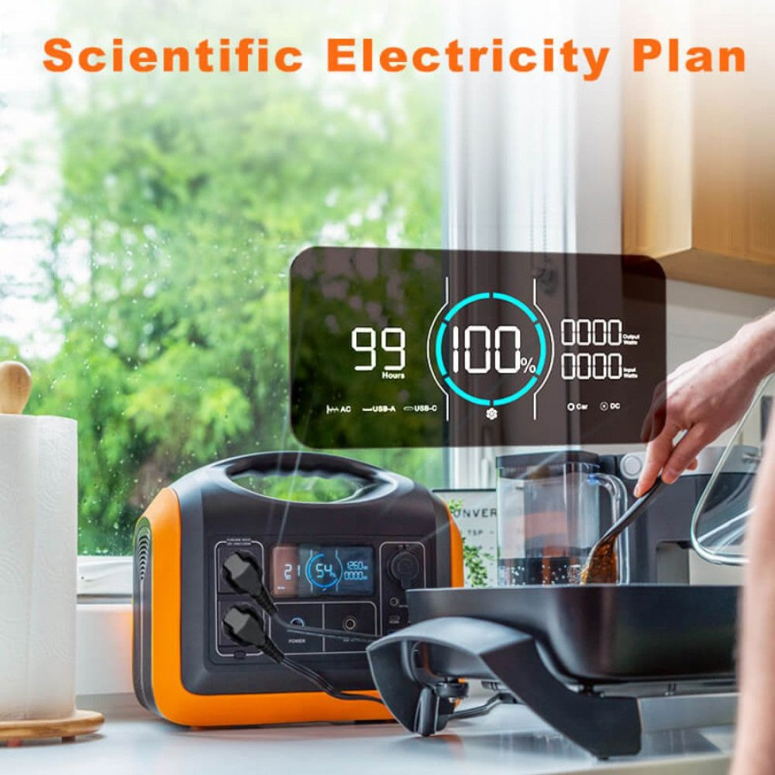 Φορητός Σταθμός Ηλεκτρικής Ενέργειας Power Station 1200W Μπαταρία LifePO4 Λιθίου 992wh PS-1200W