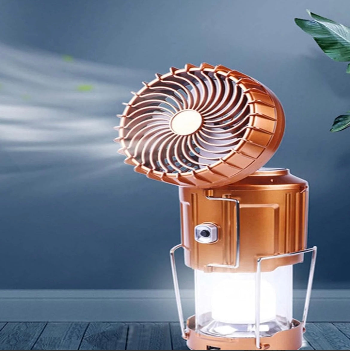 Ηλιακό Επαναφορτιζόμενο 6 Σε 1 Φορητό Φανάρι Κάμπινγκ LED Εξωτερικού Χώρου Με Ανεμιστήρα