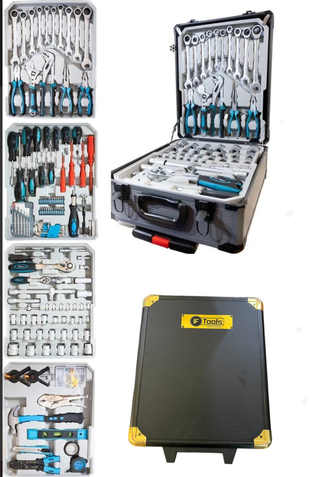 Εργαλειοθήκη 188 Τεμαχίων Καροτσάκι Εργαλείων Ftools