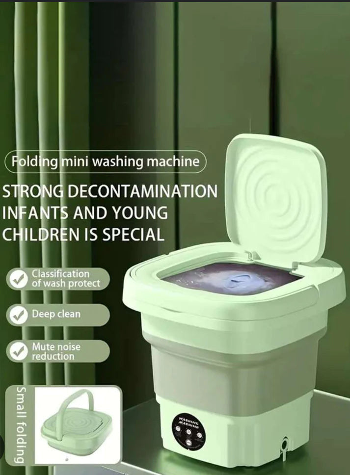 Πτυσσόμενο μίνι πλυντήριο ρούχων 8L για ασφαλές και άνετο ταξίδι. Ιδανικό για εσώρουχα, κάλτσες, βρεφικά ρούχα και αρκουδάκια